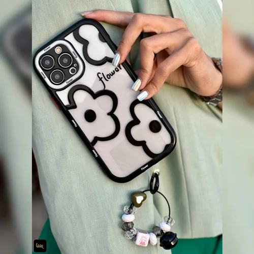 قاب C002017Black floral case with fan pend