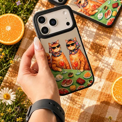 قاب C007506Twin Cats mirror case
