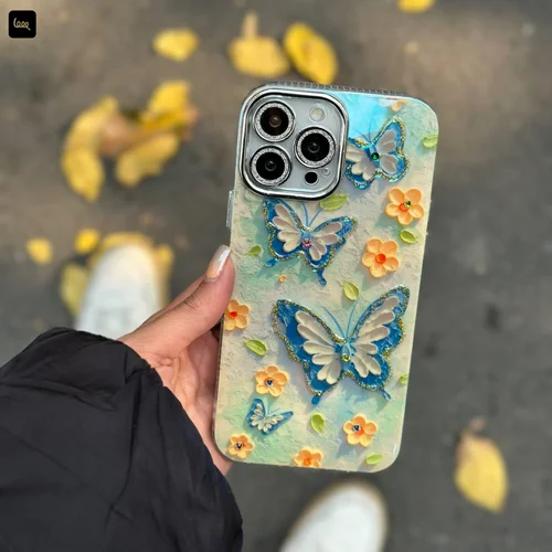 قاب C005890Icy Butterflies & Flower