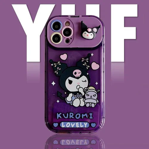 قاب Kuromi toy بنفش همراه آویز C001077