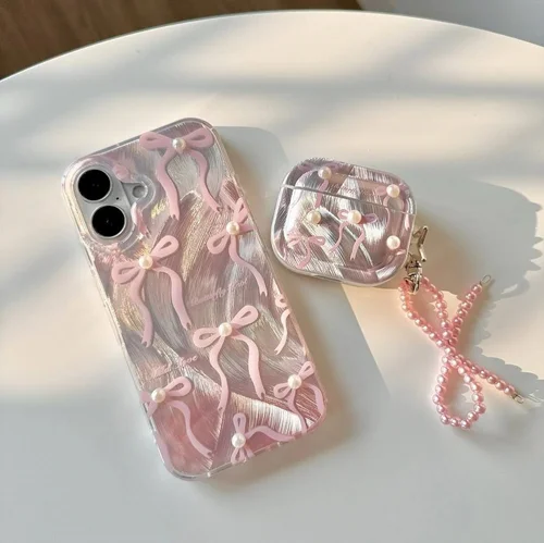 کاور ایرپادA000473 pink  ribbon