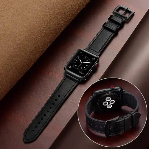 بند اپل واچ چرم دور دوخت I000407
