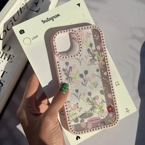 قاب C007098Diamond tulip Glitter