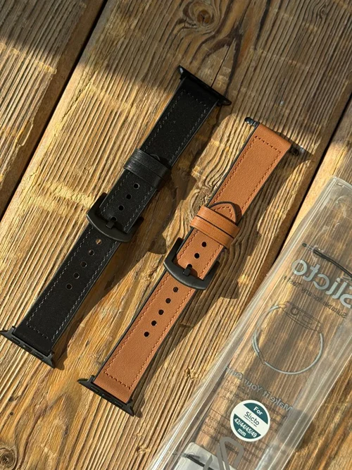 بند اپل واچ چرمی دور دوختI000282