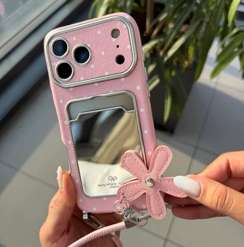 قاب C007455 pink mirror strap
